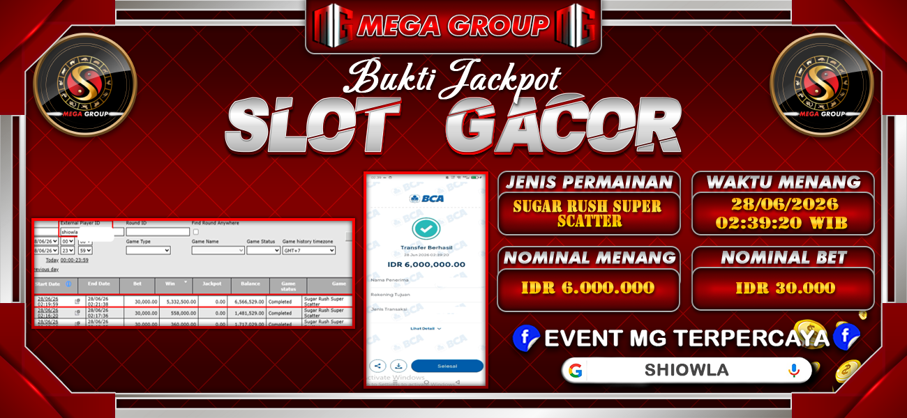 Bukti JP situs Shiowla hari Minggu, 28 Juni 2026